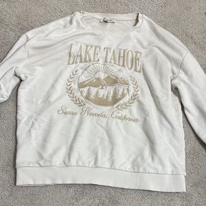 Francesca's Collections Cream Sweatshirt
